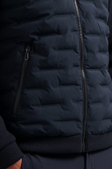 NO-EXCESS jacket short fit sealed hooded knit